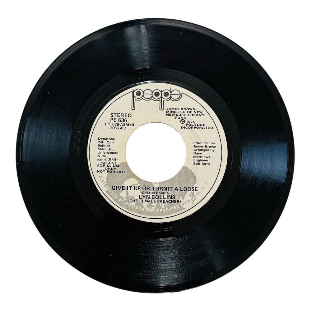 Lyn Collins "Give It Up or Turnit a Loose" 45 RPM Promo Vinyl Record Soul Music